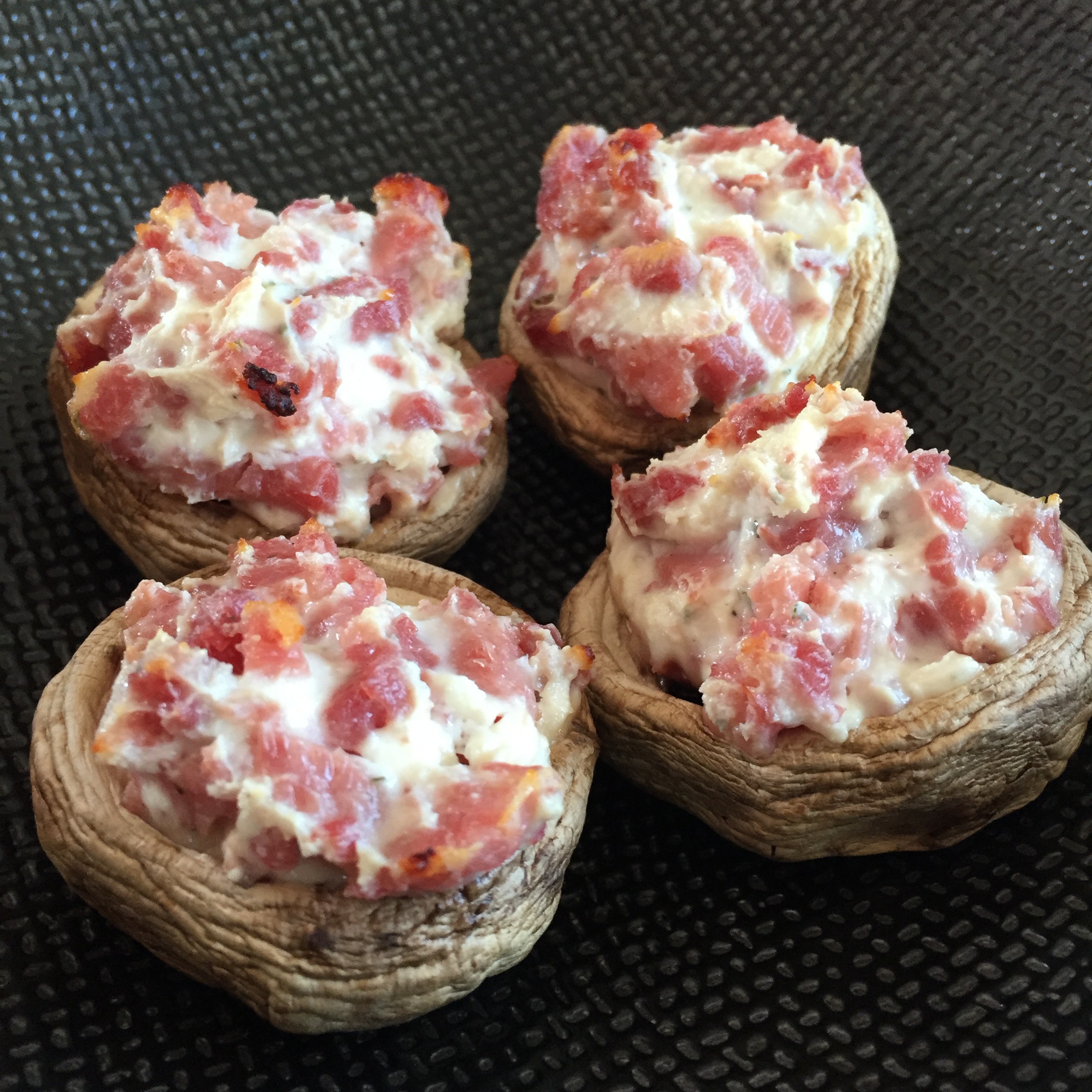 Champignons farcis au carré frais et bacon pour l apéro Rachel et sa