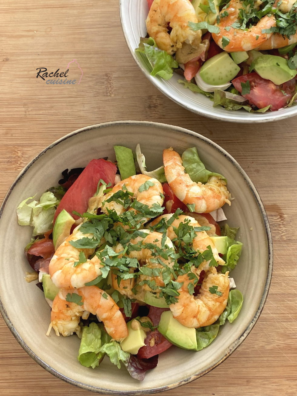 Salade Crevettes Marin Es Avocat Rachel Cuisine