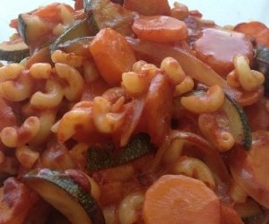Gratin pâtes légumes tomates
