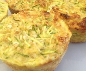 Recette muffins flocon d’avoine/ courgettes / oignons