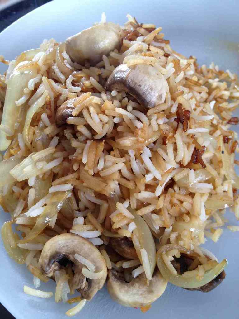 Poêlée riz et champignons