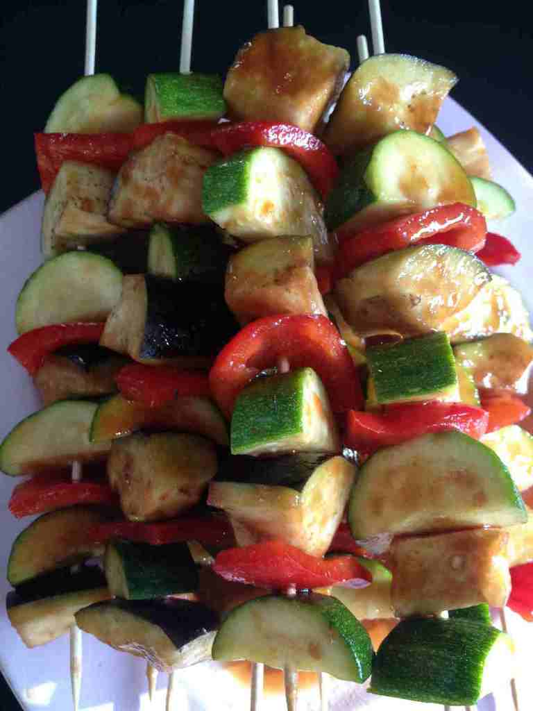 Brochettes de légumes au miel - au barbecue