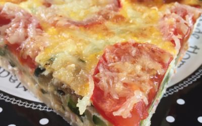 Quiche bacon, courgettes et tomates avec pâte brisée légère maison