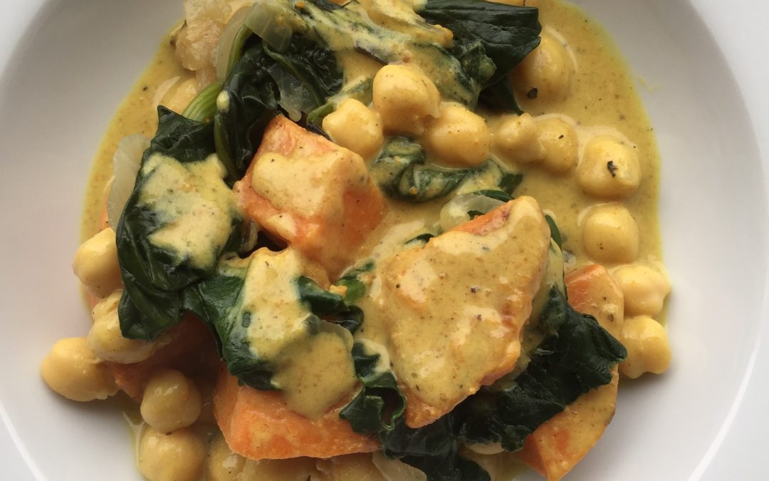 curry-patate-douce-pois-chiches-épinards