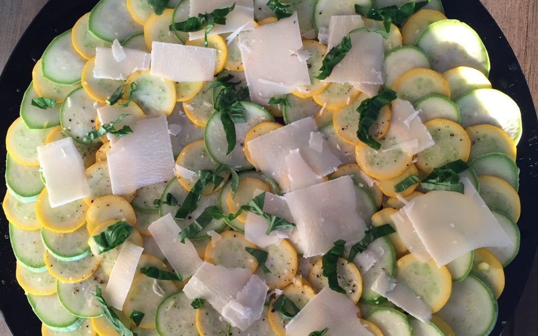 carpaccio de courgettes léger