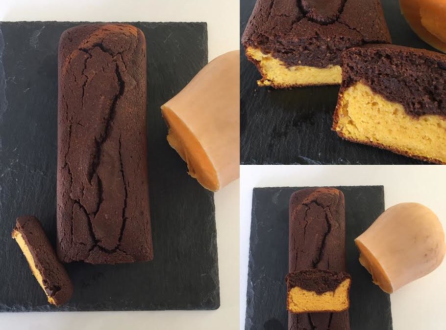 Cake marbré chocolat courge butternut
