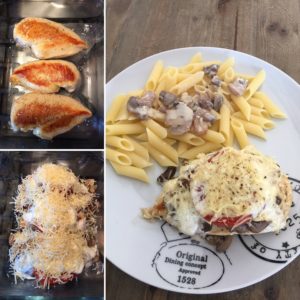 Escalopes de poulet gratinées au four
