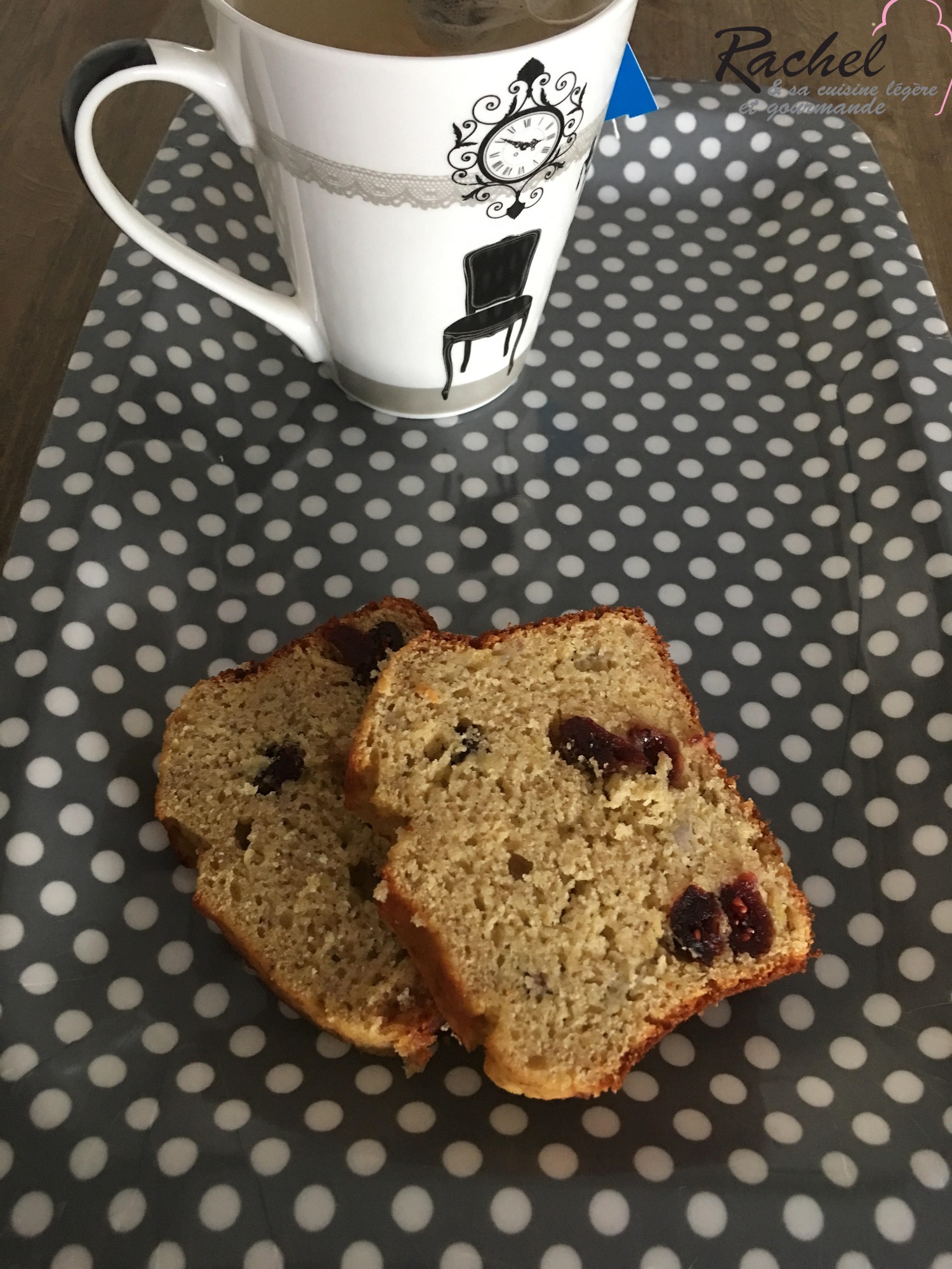 Banana Bread Sans Matières Grasses Aux Cramberries Séchées - Rachel Cuisine