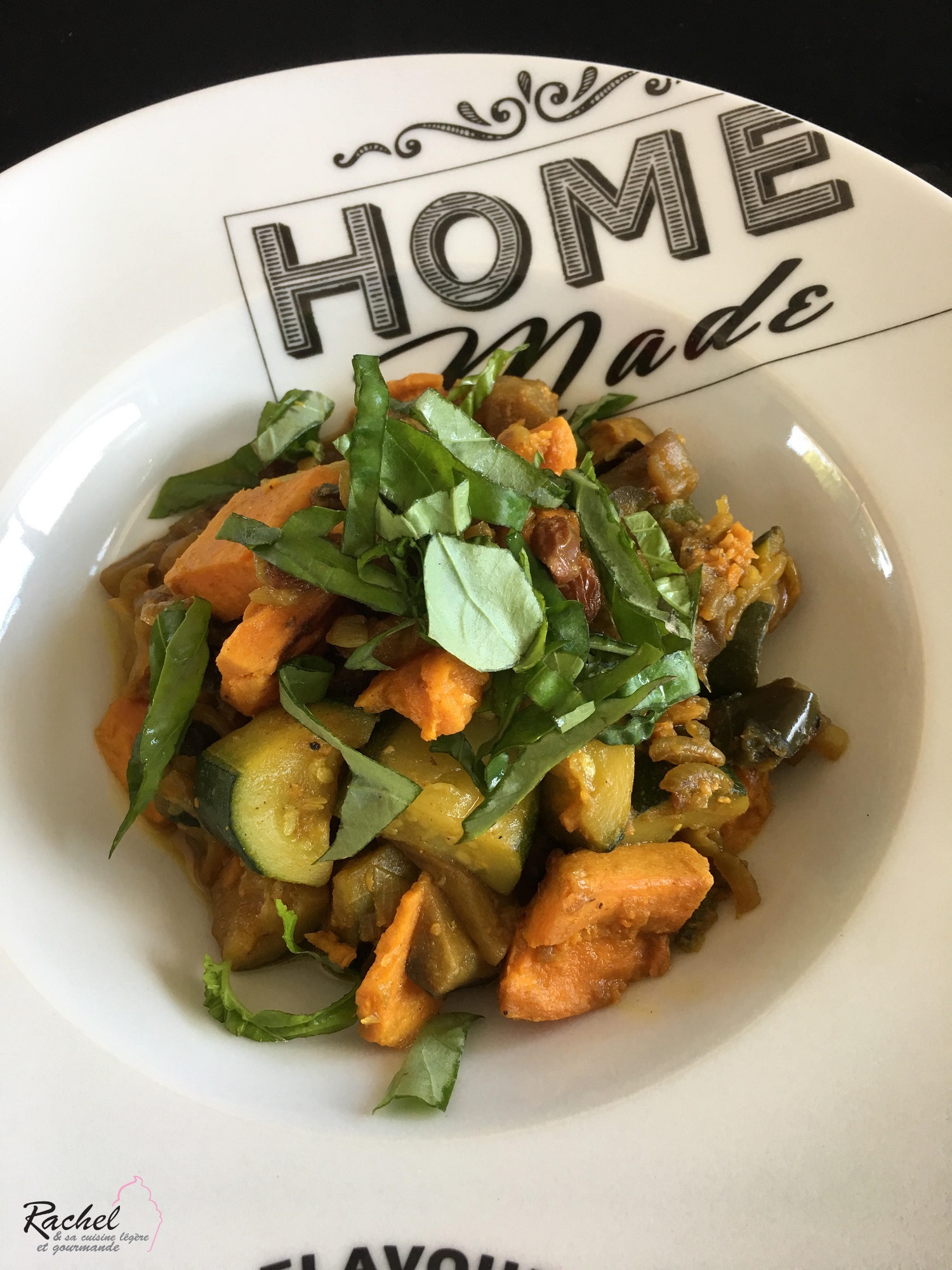 Tajine de patate douce, courgettes et aubergines Rachel Cuisine