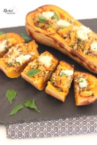 Courge Butternut farcie quinoa et chèvre