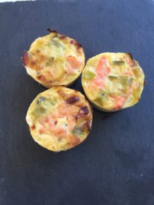 Quiche sans pâte ou muffins poireaux saumon fumé