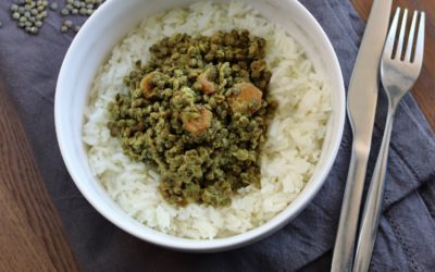 Curry de lentilles vertes au lait de coco
