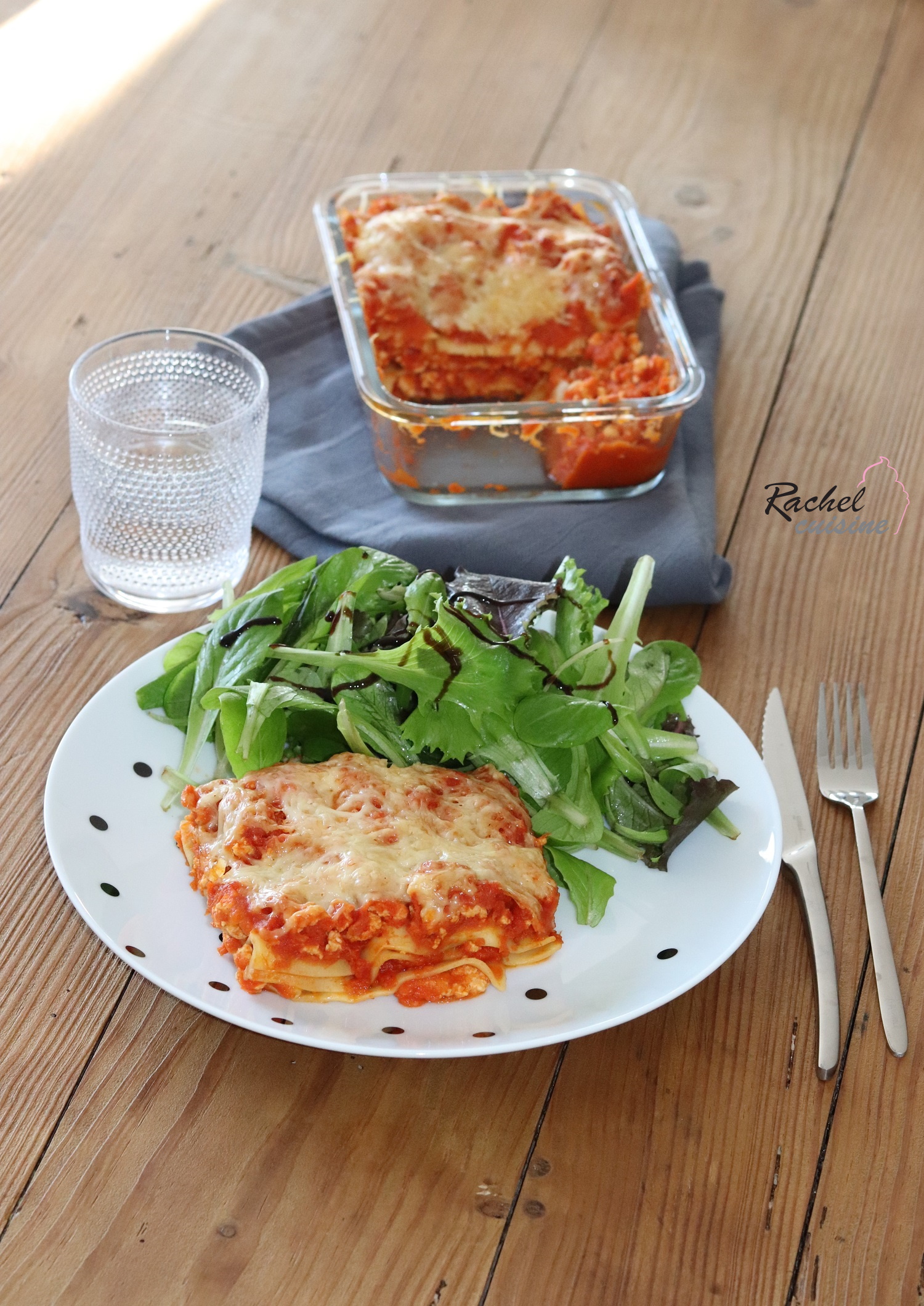 Lasagnes légères poulet, sauce aux carottes - Rachel cuisine