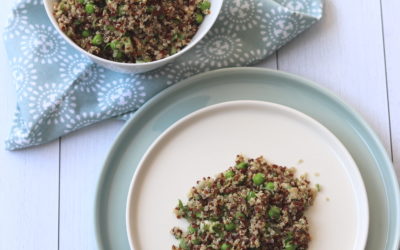 Salade quinoa, petits pois et raisins