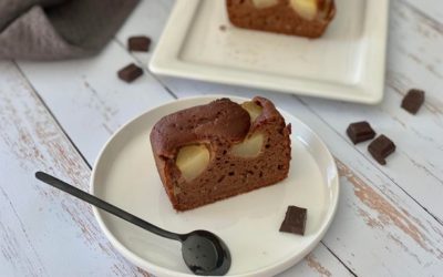 Cake healthy chocolat, poire