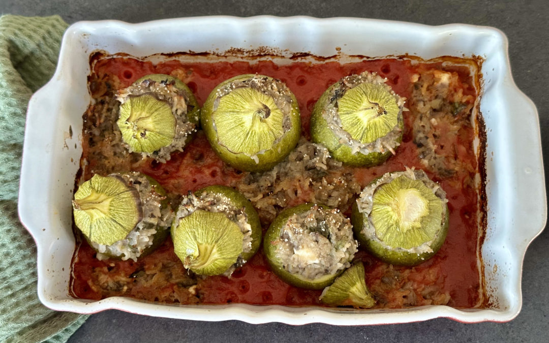 Un plat de courgettes farcies