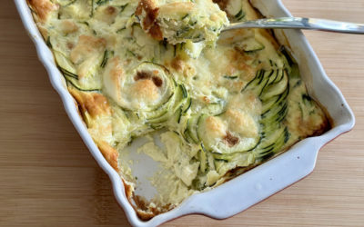 Gratin courgettes, mozzarella