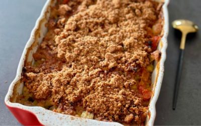 Crumble aux légumes du soleil et chorizo