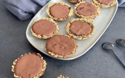 Tartelettes healthy au chocolat et flocons d’avoine