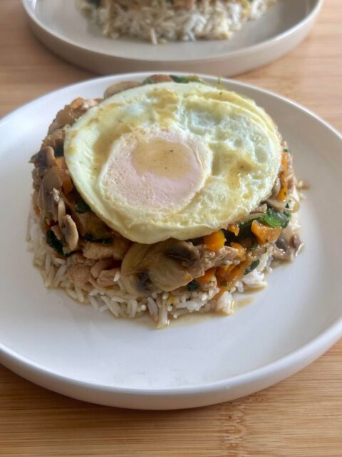 Bol renversé au poulet - Rachel Cuisine