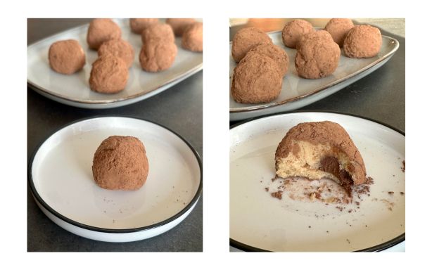 Un tiramisu en forme de boules