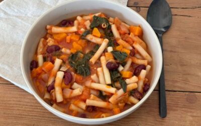 Minestrone d’hiver courge et haricots rouges