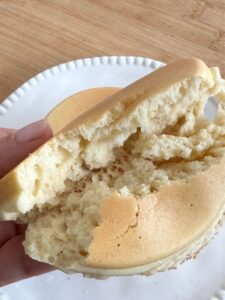 L'intérieur d'un pancake bien moelleux