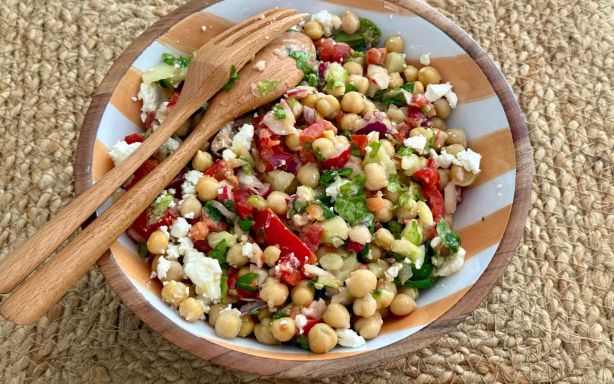 Salade de pois chiches et crudités