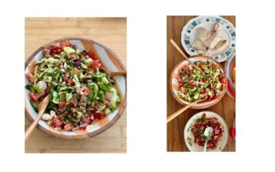 Salade lentilles, crudités et fêta