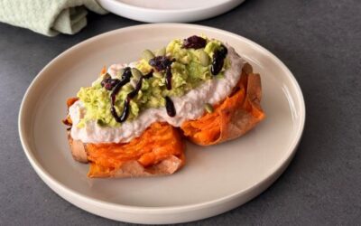 Patate douce fondante, thon et avocat