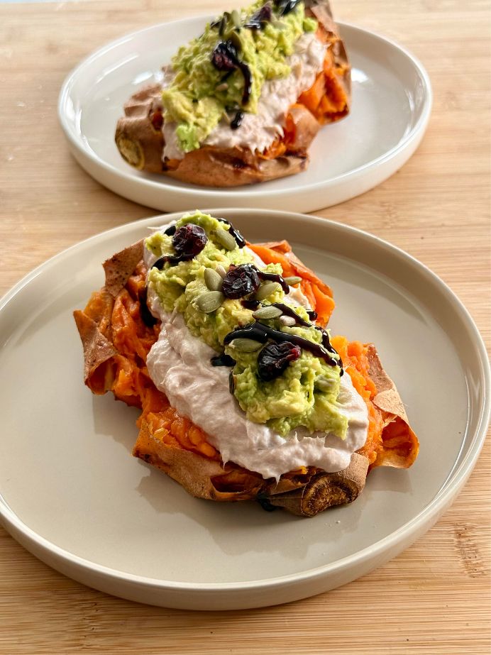 Une patate douce fondante et protéinée