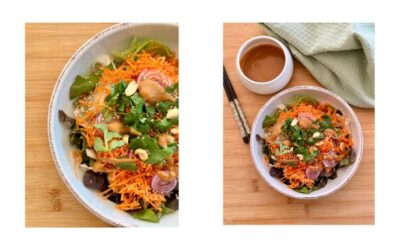 Salade Thaï de crudités, sauce cacahouètes