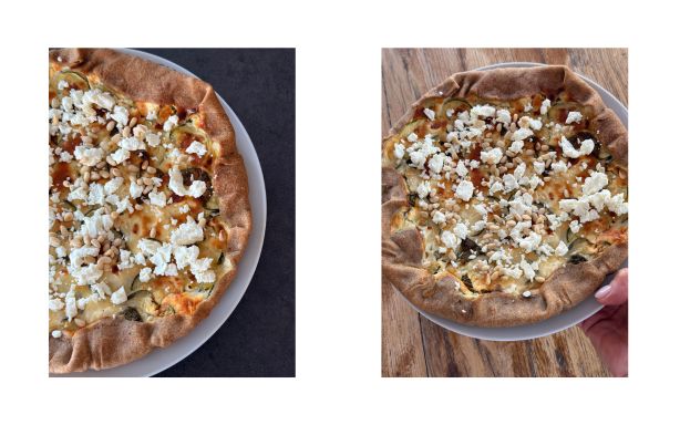 Une quiche de saison avec une pâte maison