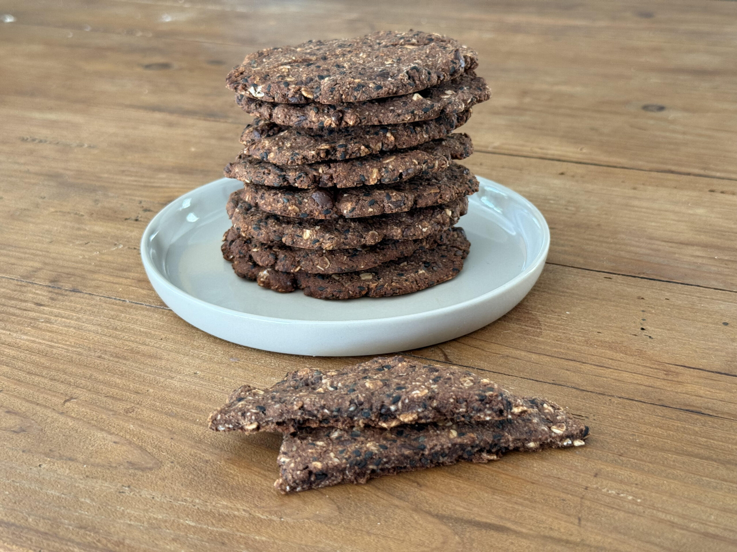 Biscuits sans gluten flocons d'avoine et chocolat