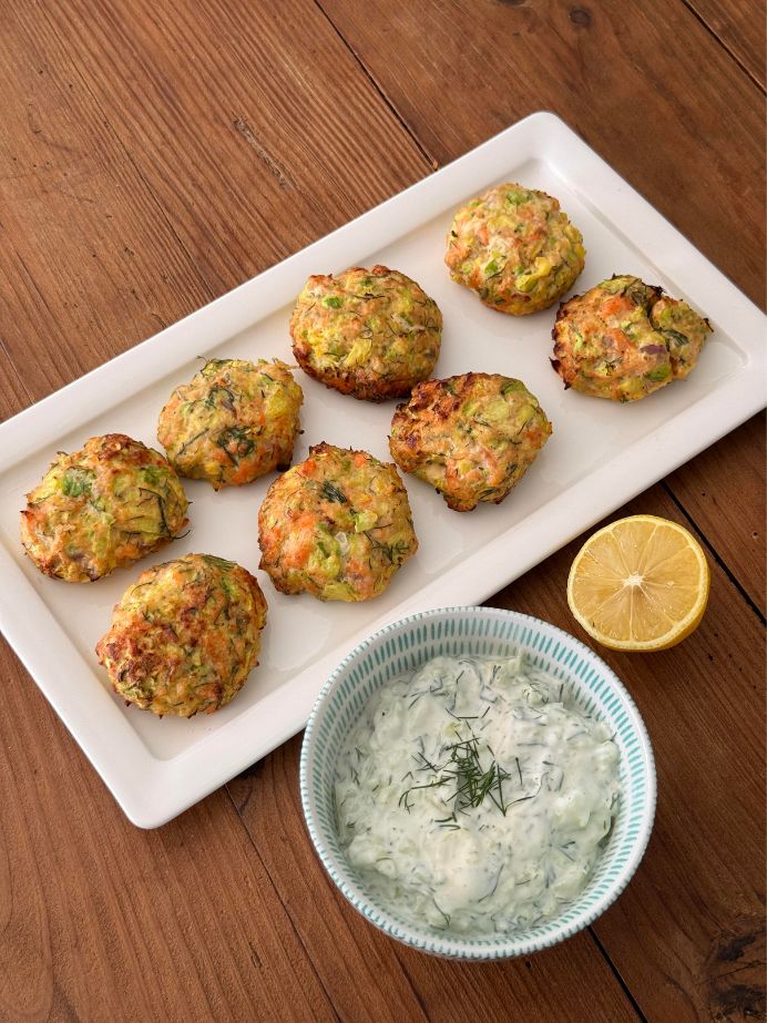 Des croquettes gourmandes avec di tzatzíki
