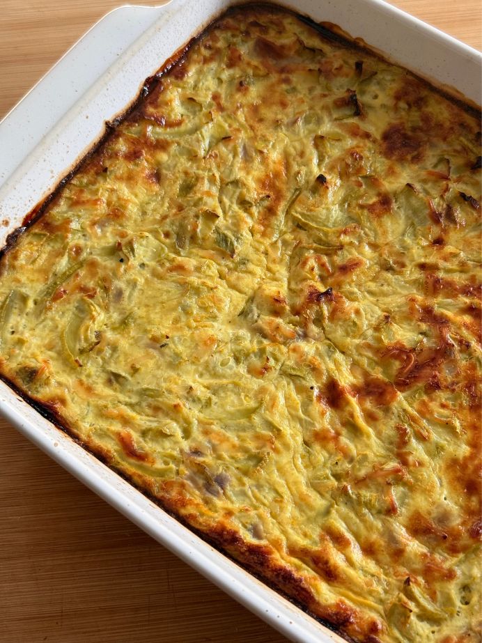 Un gratin de courgettes râpées avec une touche de curry