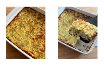 Gratin de courgettes râpées au curry