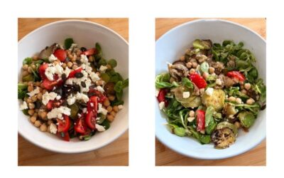 Salade pois chiches et légumes grillés