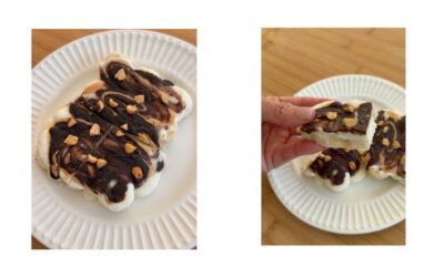 Snack glacé banane chocolat, beurre de cacahouètes