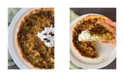 Tarte croustillante aux poireaux caramélisés